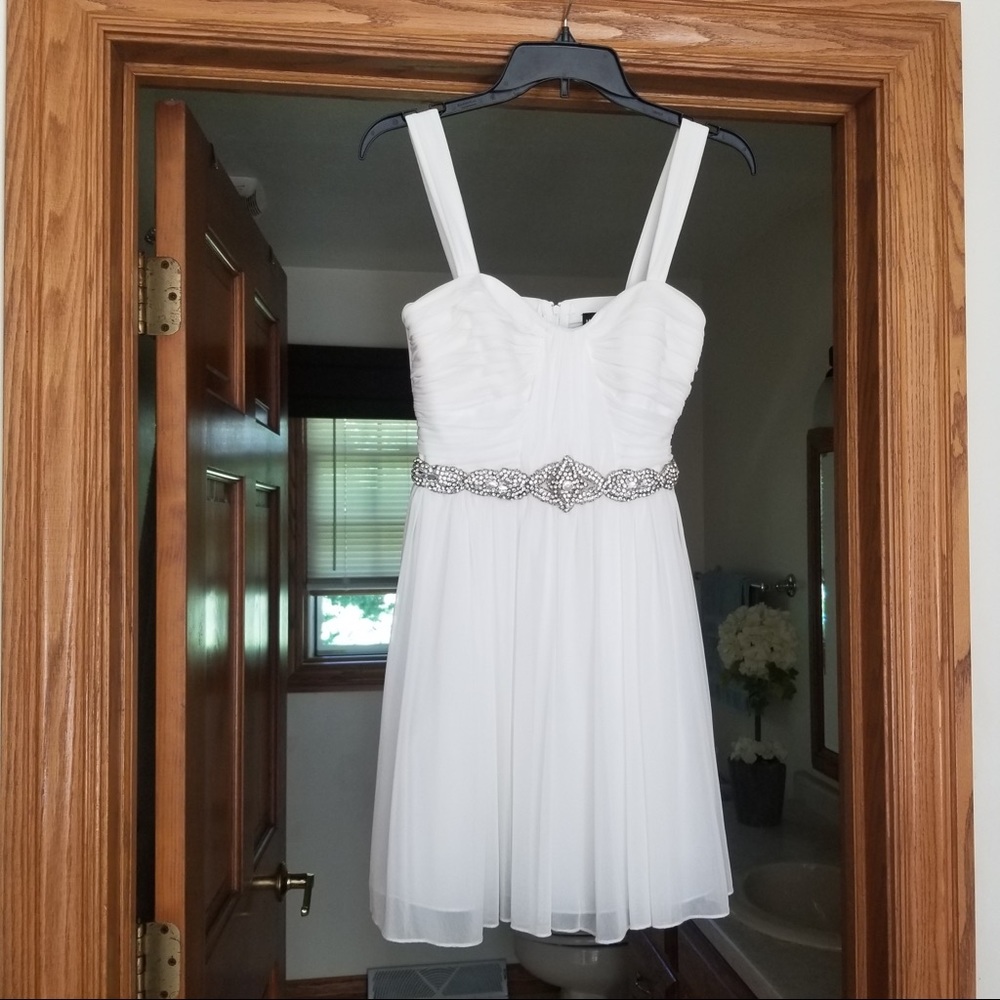 My Michelle. Size 5. White formal dress.